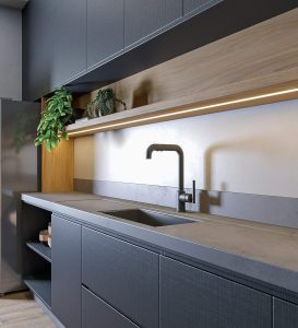 dark kitchen design